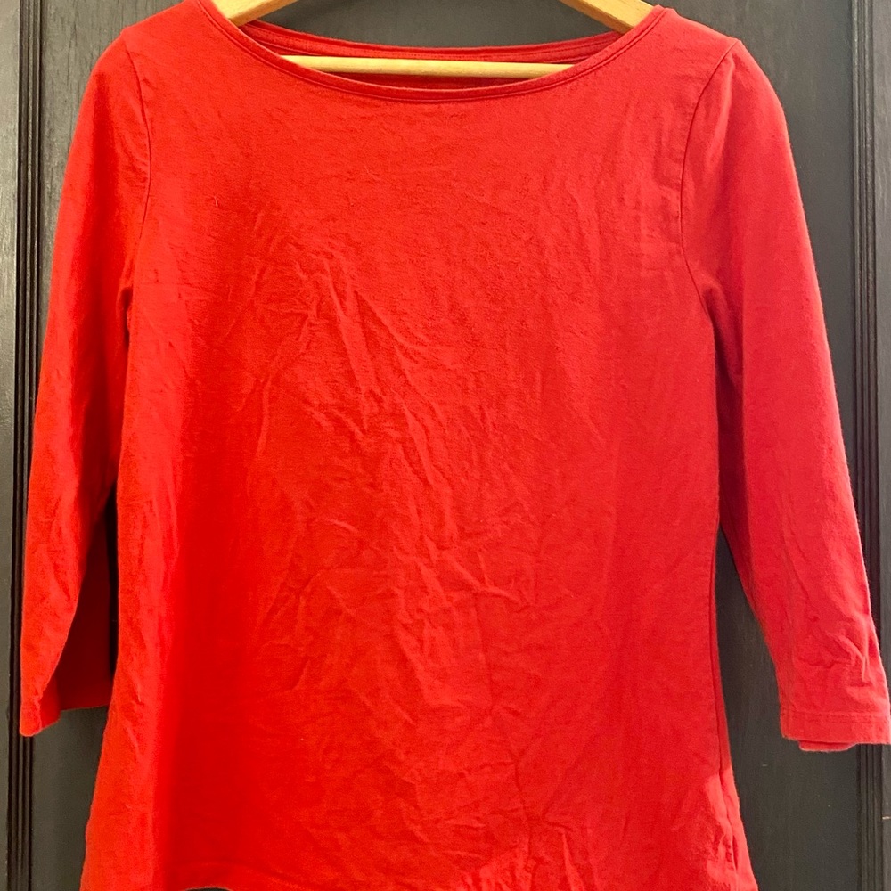 3/4 Sleeve Red Merona Top
